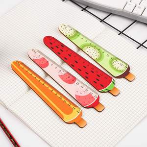 A Set of 4 <strong>Wooden</strong> Bookmark Stationery Items Fruit-shaped Learning Stationery Gifts Cartoon <strong>Wooden</strong> Ruler Ornaments for <strong>Desks</strong> - Product Image 2