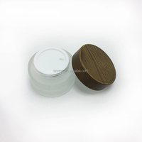 Botol dan Botol Kaca Bening Parfum Beku Matte Obral Harga Murah Tutup Bambu untuk Kosmetik Krim