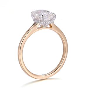 Anillo de Diseño de Joyería Fina con Diamante Cultivado en Laboratorio, Corte Cojín, Claridad D VVS1, Oro Amarillo de 18K, 14K o 10K, Diseño de 4 Puntas, para Compromiso o Boda - Product Image 2