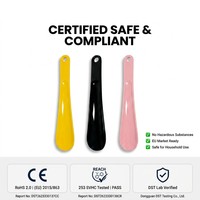 Chausse-pied en plastique écologique à manche extra long de 49 cm, facile à nettoyer, pour personnes âgées, hôtels et usage domestique, 4 couleurs