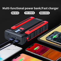 Démarreur d'urgence pour voiture 12V 2000mAh, dispositif de démarrage d'urgence haute puissance, équipement de charge de batterie avec lumière LED