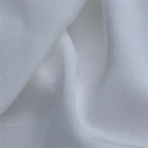 Tissu crêpe de Chine en soie bon marché en gros de couleur blanche naturelle couleur mourante personnalisée prix d'usine pour vêtements - Product Image 2