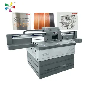 Mesin cetak plastik keramik logam kayu industri Digital resolusi tinggi Printer Flatbed Led UV dengan pernis