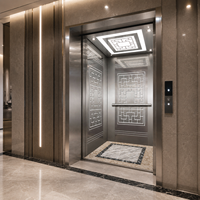 Ascenseur Électrique Moderne de Luxe 630 kg 6 Étages Commercial pour Passagers, Ascenseur Extérieur pour Grenier, Idéal pour Hôpitaux, Villas, Cuisines et Centres Commerciaux