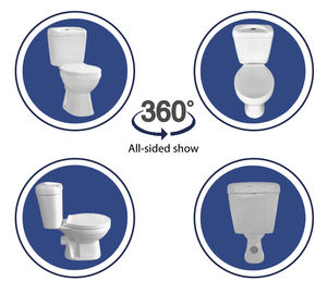 Ensemble sanitaire économique de 2 pièces pour salle de bain : WC et lavabo - Product Image 2