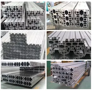 Perfil de extrusión de aluminio personalizado 1530 2020 series T Slot V ranura plata/perfiles de aluminio de extrusión negra