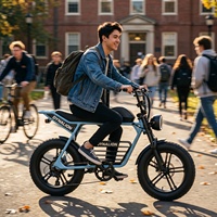 Bicicleta Eléctrica Versátil con Neumáticos Anchos y Sistema de 7 Velocidades para Excursiones Suburbanas y Recorridos por Colinas