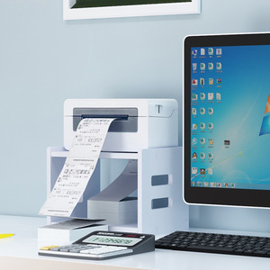 Thermal Paper Storage Rack 4 Layers <b>Desktop</b> Printer Stand For Electronic Waybill Holder PVC Material - Product Image 2