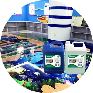 Low Price Crystal Clear Liquid Glass Epoxy Resin and Hardener Liquid Epoxy Resin Paint for 3d floor coating