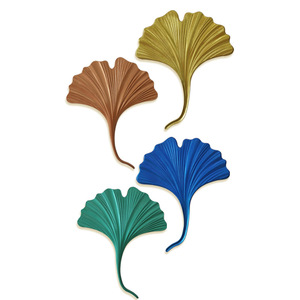 Ensemble d'accessoires de peinture décorative Hongzun : Feuilles de Ginkgo, feuilles de coquille de tortue, hippocampe, grande assiette ronde en MDF, moderne et simple - Product Image 3