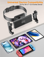 Support de téléphone et tablette pour appuie-tête de voiture, accessoires de voyage, pour enfants, flexible, ABS, réglable, rotatif à 360°, pour siège arrière, 4,7-12,9 pouces