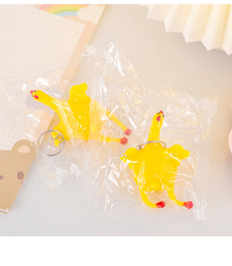 Jouet à presser amusant en forme de poules pondeuses, porte-clés anti-stress, jouet de décompression, pour blagues de fête et farces - Product Image 4