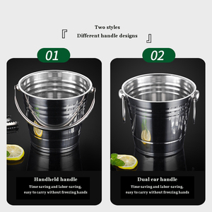 Cubo magnético de acero inoxidable para KTV, champán, vino tinto, cubo de hielo, cubo de hielo para gránulos, barra, Cubo de cerveza grande - Product Image 5