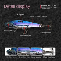 Leurre VIB coulant Lipless Crankbait pour la barre de mer - Leurre dur artificiel à longue portée pour les eaux profondes