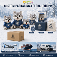 Fabricante de Peluches de Mascotas de Lobo, Peluche Personalizado OEM para Escuelas, Equipos Deportivos, Clubes, Eventos y Artículos para Fanáticos