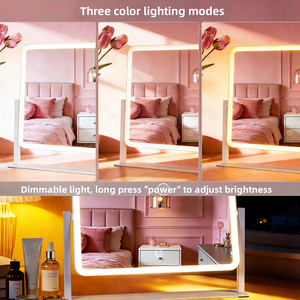 Specchio per il Trucco LED ad Alta Definizione, Specchio da Tavolo Illuminato Touch per Bellezza Femminile <span class=keywords><strong>e</strong></span> Uso in Camera da Letto - Product Image 3