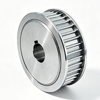 Poulie de distribution OEM AT5 T5 5M 24T 30T 36T 40T, pas de 5 mm, alésage personnalisé 5 mm 12 mm 25 mm, largeur de courroie 10 mm 15 mm, en acier ou aluminium avec gorge de clavette