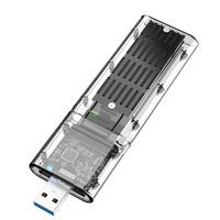 Caja de Disco Duro Móvil Transparente Creativa USB 3.0 Geni SSD con Protocolo SATA M.2 NGFF e Interfaz USB