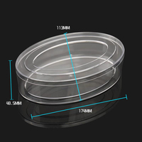 Boîte à biscuits ovale en plastique, pour aliments, prix d'usine, 500 unités, emballage de noix, biscuits, conteneur transparent pour vente