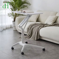 Escritorio Moderno con Elevación Neumática a Gas, Mesa Ajustable en Altura con Ruedas Bloqueables para Suministros de Oficina