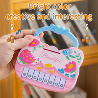 Children's Educational ABS Plastic 12-Piece Portable Electronic Keyboard Toy with Piano Sounds for Unisex Learning & Fun