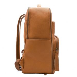 Sac à dos professionnel personnalisé en cuir PU vegan marron pour appareil photo reflex numérique, objectif, équipement vidéo, ordinateur portable et voyage, certifié BSCI - Product Image 3