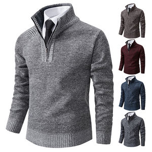 Corno a maniche lunghe in maglia da uomo inverno vecchi uomini d'affari uomo lavorato a maglia per tenere caldi i vestiti da uomo maglioni <span class=keywords><strong>Cardigan</strong></span> da uomo - Product Image 4