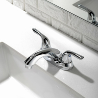 Ensemble central de salle de bain 4 pouces robinet de lavabo à deux poignées sans plomb