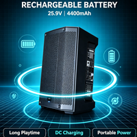 Ginetta-08-1 Enceinte portable rechargeable de 8 pouces Bluetooth USB OTG 150W alimentée par batterie avec mixeur intégré