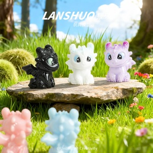 <b>Rainbow</b> <b>Candy</b> Diy Creative Studio Resin Toothless Mini Animal Figurines For Home Decoration Lifelike Craft Ornament - Product Image 3
