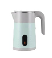 Bouilloire à double paroi 1,8 L Gris et bleu avec découpes étoilées et affichage de la température, toucher froid, arrêt automatique, protection contre l'ébullition à sec, rotation à 360° °   Base OEM