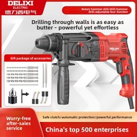 Marteau perforateur électrique 3-en-1, léger, multifonctionnel, haute puissance, perceuse à percussion 220V, garantie 1 an, usage domestique