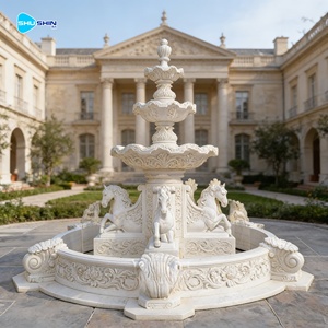 Cavallo in Marmo Bianco a 3 Livelli, Decorazione <span class=keywords><strong>da</strong></span> <span class=keywords><strong>Giardino</strong></span> di Lusso, Design Europeo, Intagliato a Mano, Personalizzabile - Product Image 5