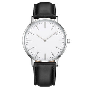 <span class=keywords><strong>Montre</strong></span> à quartz <span class=keywords><strong>tendance</strong></span> unisexe pour homme et <span class=keywords><strong>femme</strong></span>, bracelet en cuir simple, Relogio Masculino, logo personnalisé, mode, ultra fine, minimaliste - Product Image 1