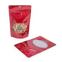 Sachet Doypack transparent en aluminium métallisé, résistant à l'humidité, avec fermeture zip en plastique, pour l'emballage de noix et de snacks