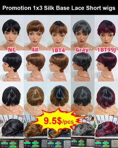 Letsfly - Promoción de $9.5, Pelucas Cortas Pixie Baratas con Encaje 3x1, Cabello Humano 100% Brasileño al por Mayor para Mujeres Negras, 100 Gramos - Product Image 2