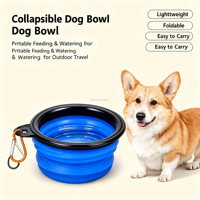 Bol pliable pour animaux de compagnie, 350 ml, en TPE, avec logo personnalisé, pour la marche, les voyages et la randonnée