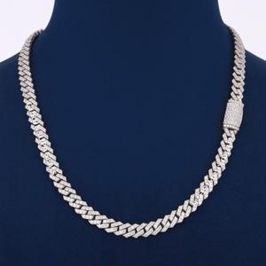 Collier en argent sterling 925 avec diamant cultivé en laboratoire, design classique moderne de luxe, élégant, unisexe, cadeau de mariage, bijoux - Product Image 6