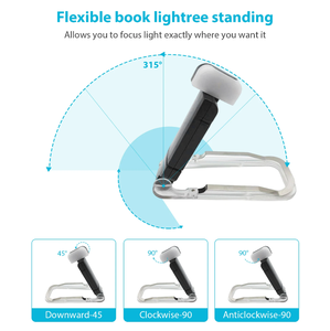 Wholesale USB Rechargeable LED <b>Book</b> <b>Light</b> Portable ClipOn <b>Reading</b> Lamp with Eye-Care Features for Students - Product Image 5
