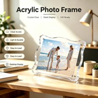 Cadre photo décoratif en acrylique, cadre photo magnétique, design personnalisé pour la décoration de bureau ou de table en intérieur