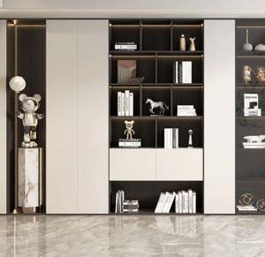 Bibliothèque en bois pour bureau à domicile, bibliothèque en bois moderne pour bureau à domicile, salon, chambre à coucher, école, hôtel, présentoir pour meubles de maison - Product Image 5