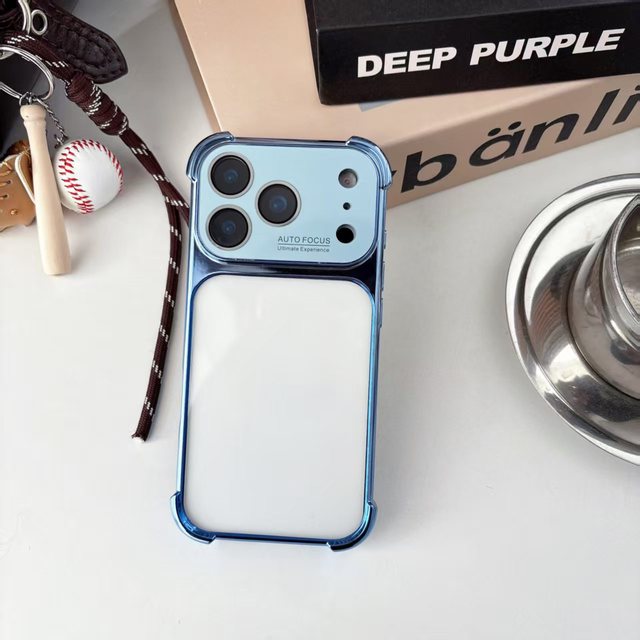 Transparent Shockproof Phone Case with Colored Electroplated Bumper for iphone 17 Transparent case Anti-Yellow Protective Shell