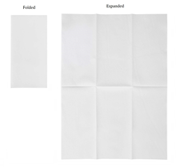 Serviette en lin de luxe blanc pur 2ply feuille douce pli conception unie papier épais et confortable
