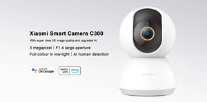 Caméra Intelligente Mijia <span class=keywords><strong>MI</strong></span> C300 Version Globale <span class=keywords><strong>2K</strong></span> 1296P avec Vision Nocturne Infrarouge et Surveillance Humaine IA à <span class=keywords><strong>360</strong></span>° pour la Sécurité Domestique (Vente en Gros) - Product Image 2