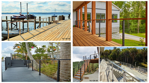 מעקה מתכת קלאסי של HJ Interior למדרגות/מעקה כבלים מנירוסטה משומש - מחיר - Product Image 5