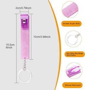Paquete Económico de Agarradores de Tarjetas Acrílicos Multicolor para Uñas Largas, para Mujeres y Niñas, Extractor de Tarjetas de Crédito, Llavero, Colgante para Bolso, RTS - Product Image 3