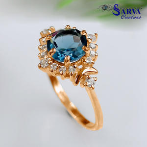 Bague ronde Design en argent sterling 925 Bagues de haute joaillerie Personnaliser bagues Fabricant de bijoux Sarva Création Jaipur - Product Image 2