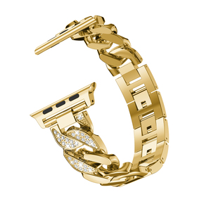 <span class=keywords><strong>Bracelet</strong></span> de chaîne Cowboy en diamant <span class=keywords><strong>Bracelet</strong></span> de luxe pour femme pour <span class=keywords><strong>Apple</strong></span> <span class=keywords><strong>Watch</strong></span> Band Series 7 6 SE 5 4 <span class=keywords><strong>3</strong></span> 41mm 45mm 40mm 44mm 42/38mm Métal - Product Image 3