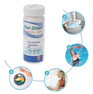 Petites bandelettes de test d'eau de <span class=keywords><strong>piscine</strong></span> W-3 testant 3 paramètres, kits de test <span class=keywords><strong>pour</strong></span> <span class=keywords><strong>piscine</strong></span> et spa - Product Image 3
