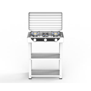 Özelleştirilmiş OEM taşınabilir kamp gaz sobası masa üstü paslanmaz çelik gaz Cooktops 5.4KW 3 brülörler bütan gaz sobası - Product Image 2